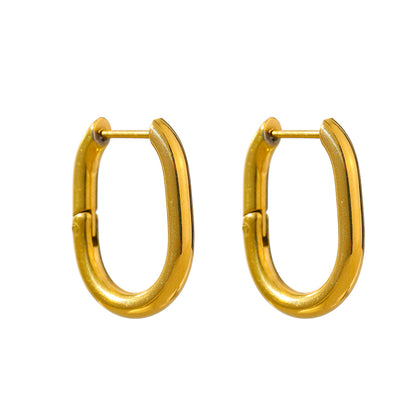 Minimalist Oval Earring