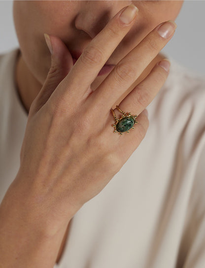 Serenity Green African Turquoise Ring