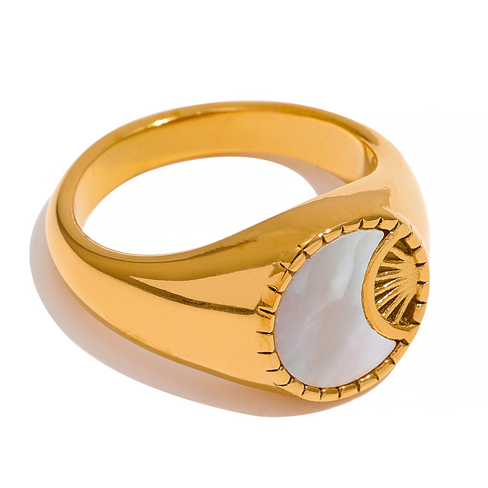 Serenity Star Moon Ring