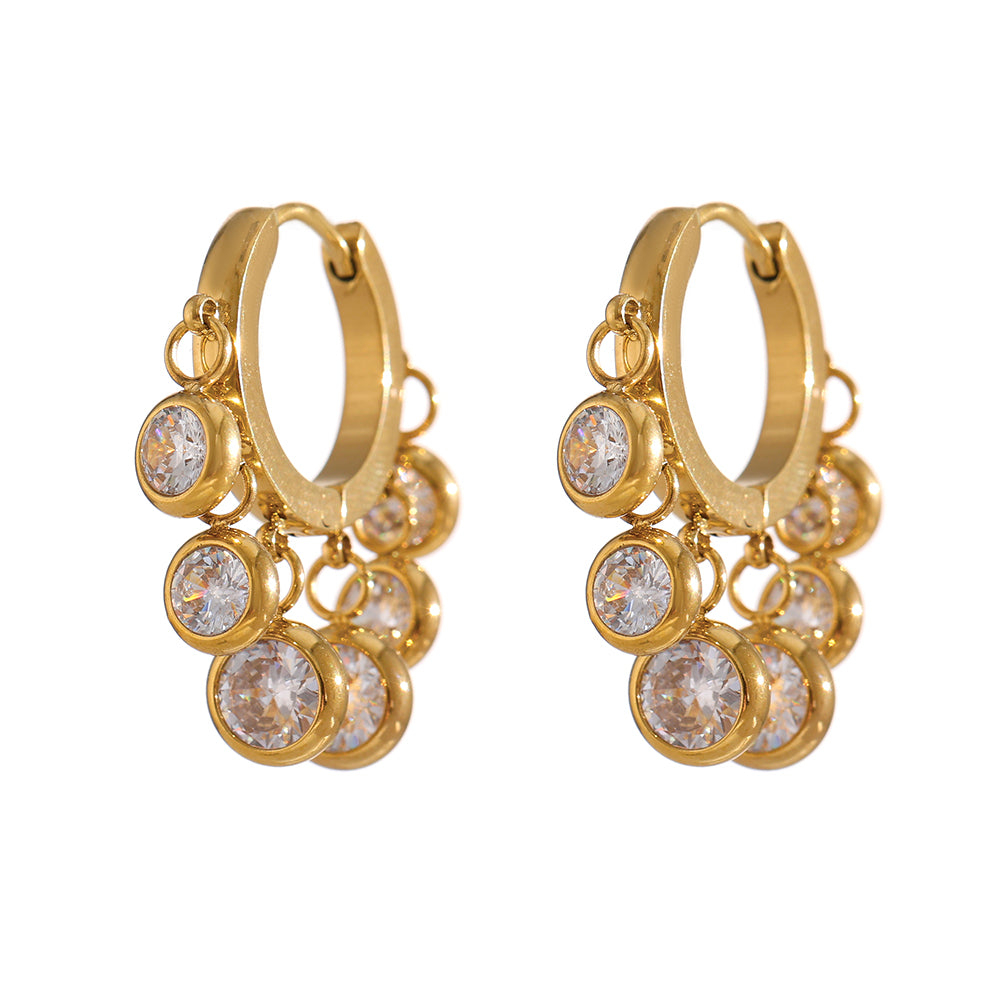 Oddara Zirconia Hoop Earrings