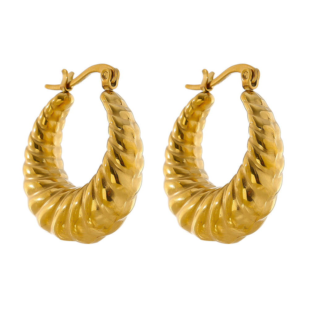 Urban Croissant Hoop Earrings