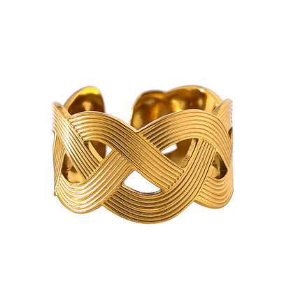 Infinite Ties Weave Ring