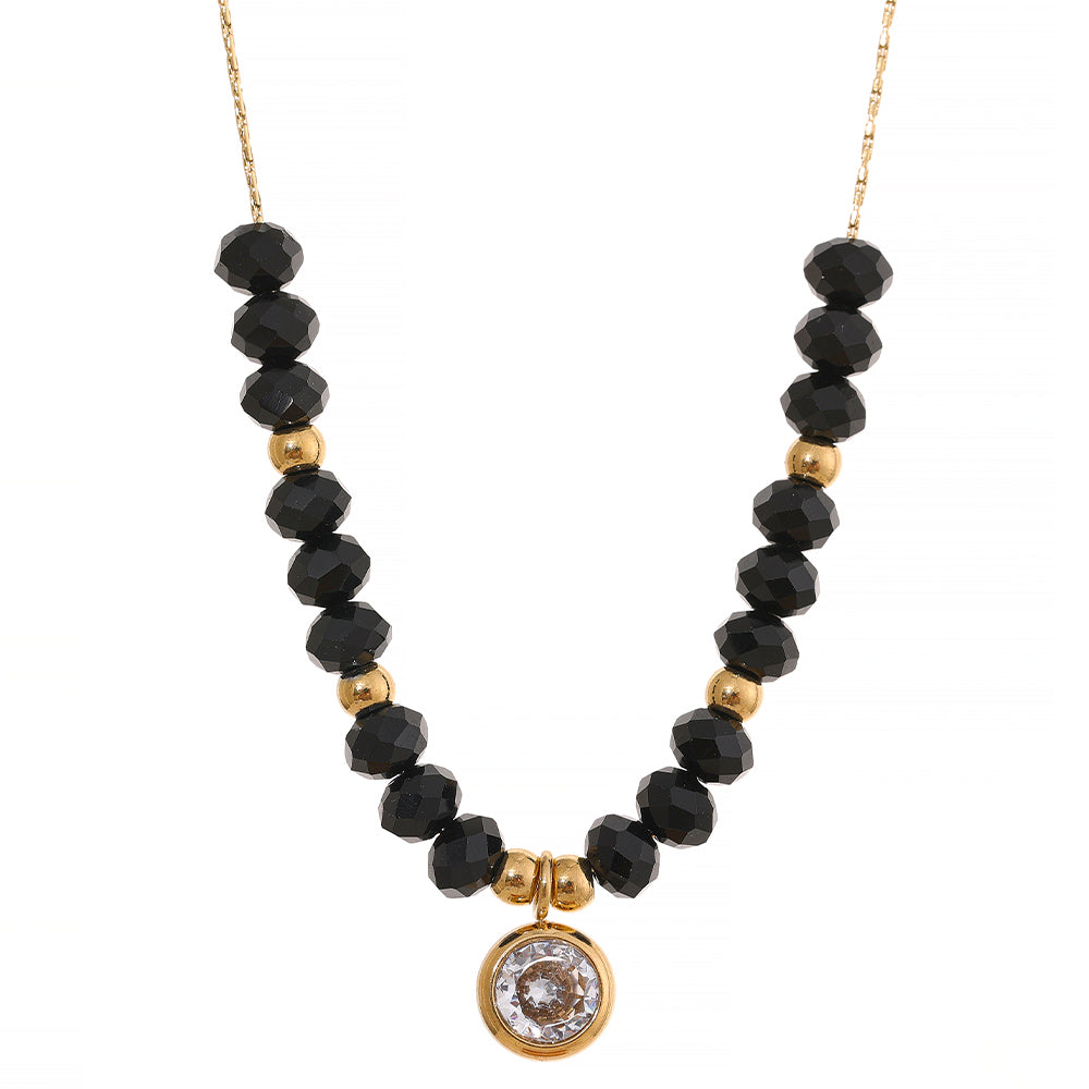 Timeless Black Crystal Necklace