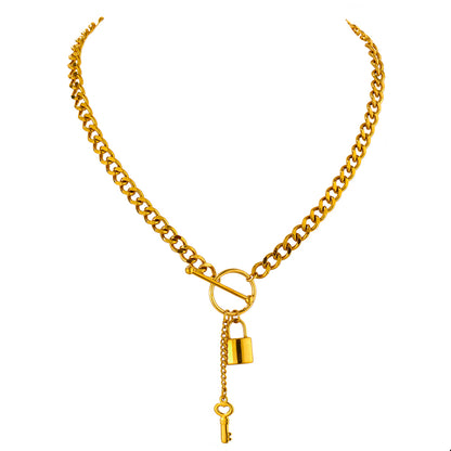 Embrace Lock Pendant Necklace