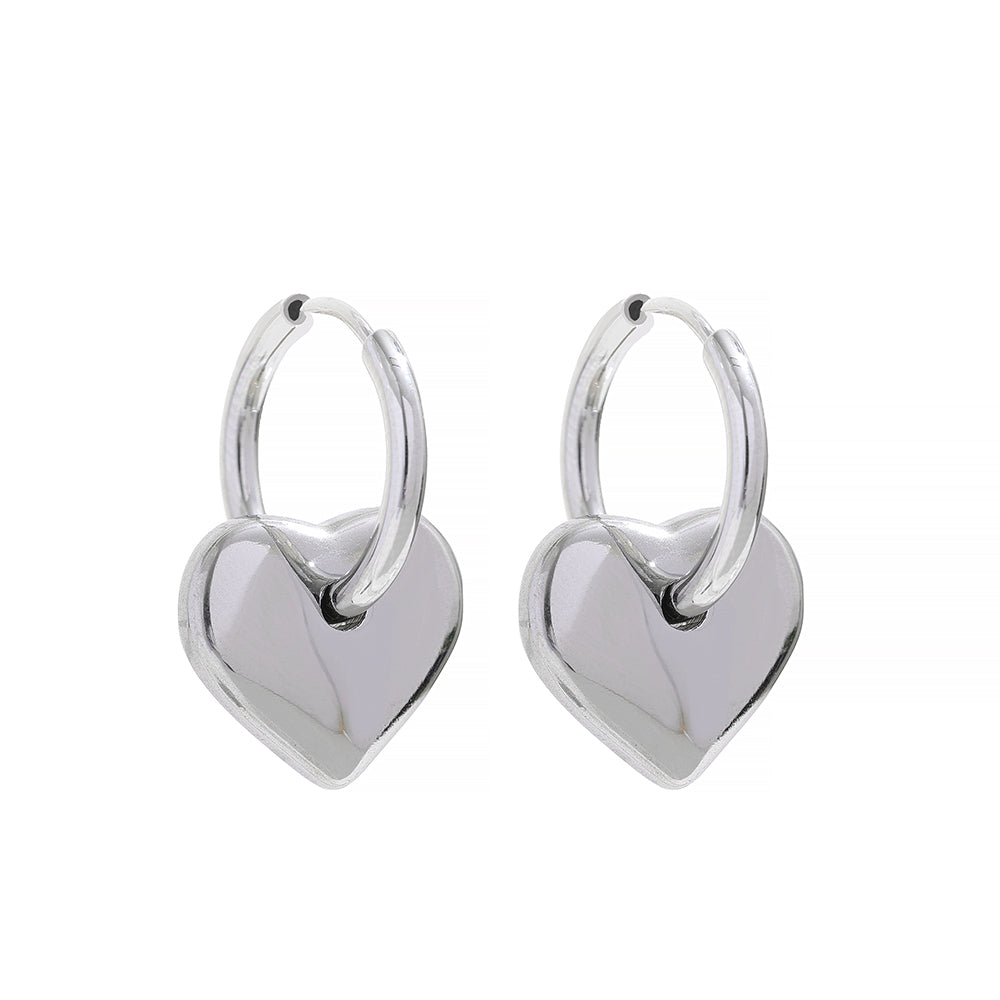 Embrace Heart Huggie Earrings