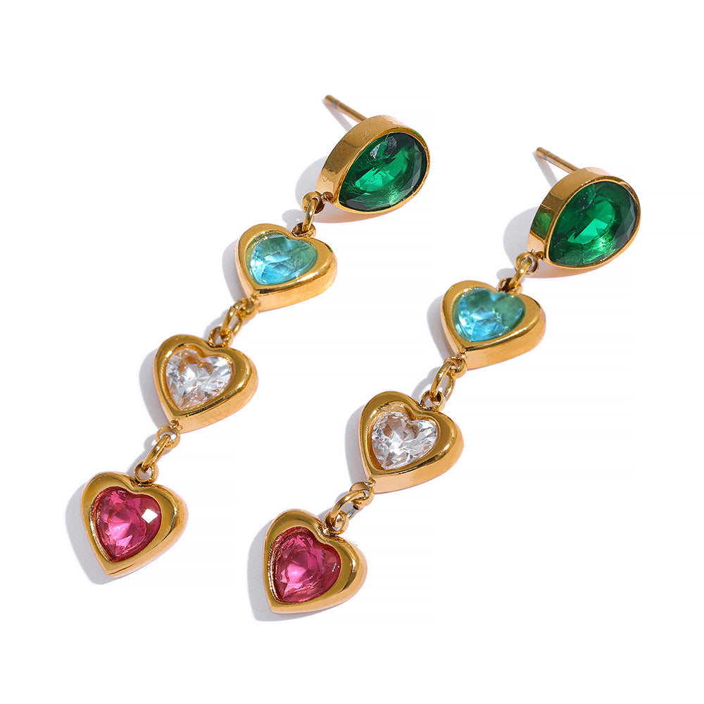 Embrace Zirconia Heart Earrings