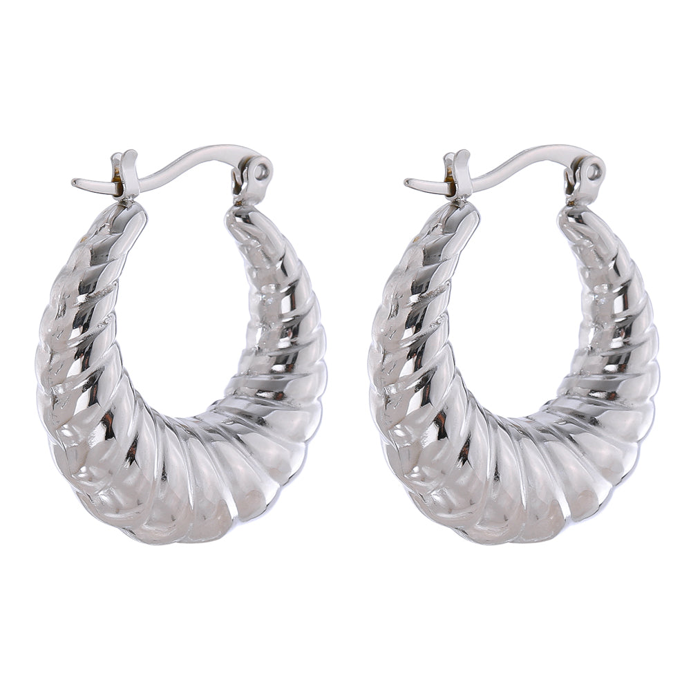 Urban Croissant Hoop Earrings