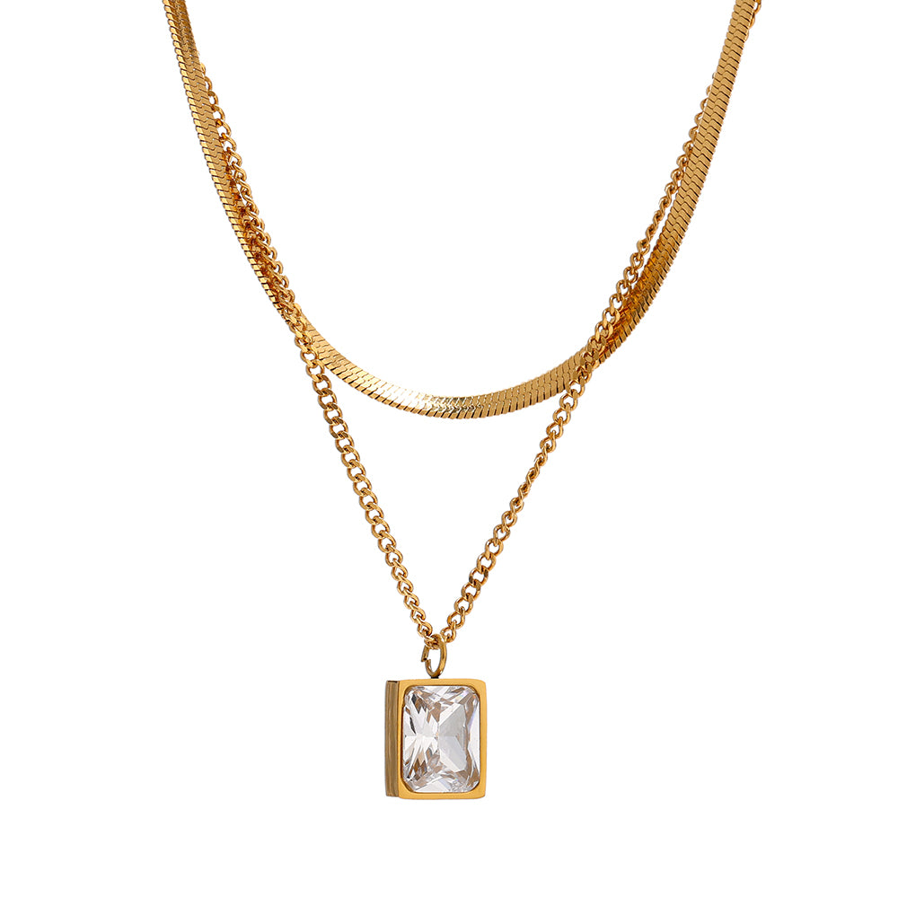 Enigma Zirconia Necklace (Var)