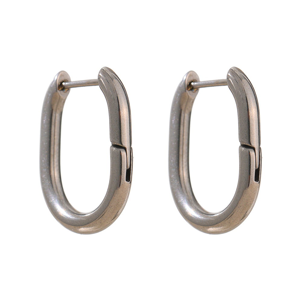 Minimalist Oval Earring