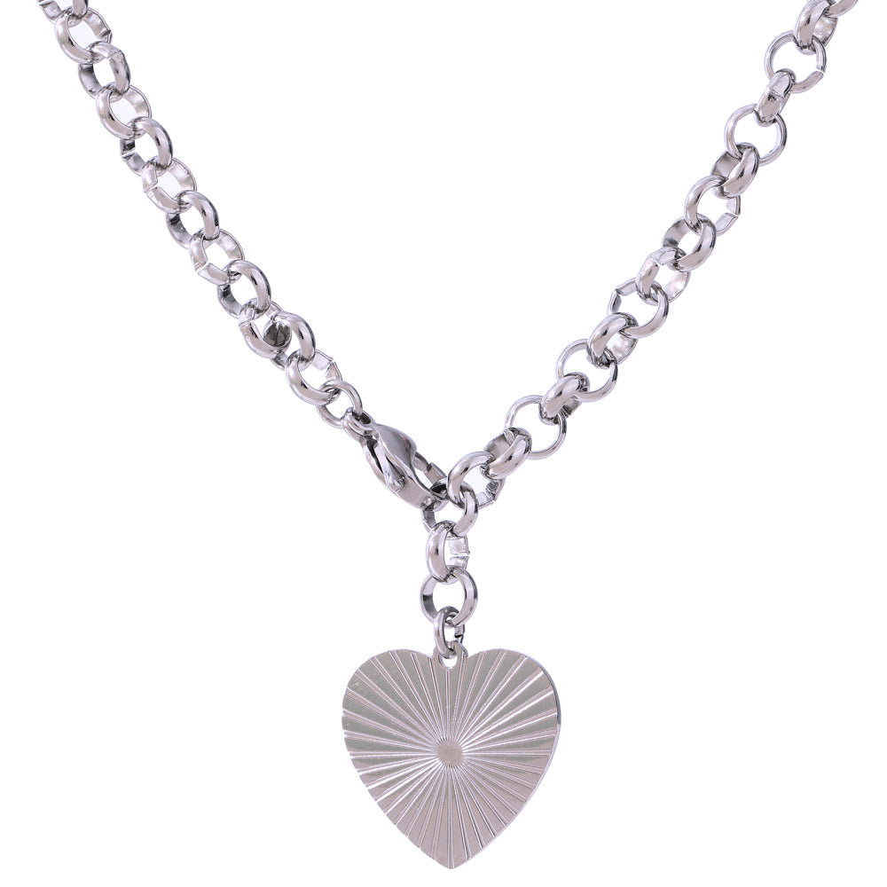 Embrace Heart Rose Pendant