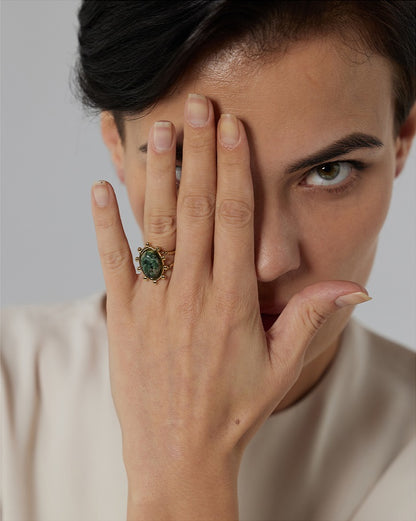 Serenity Green African Turquoise Ring