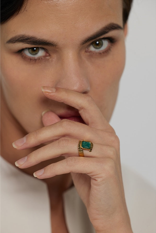 Serenity Green Apatite Ring