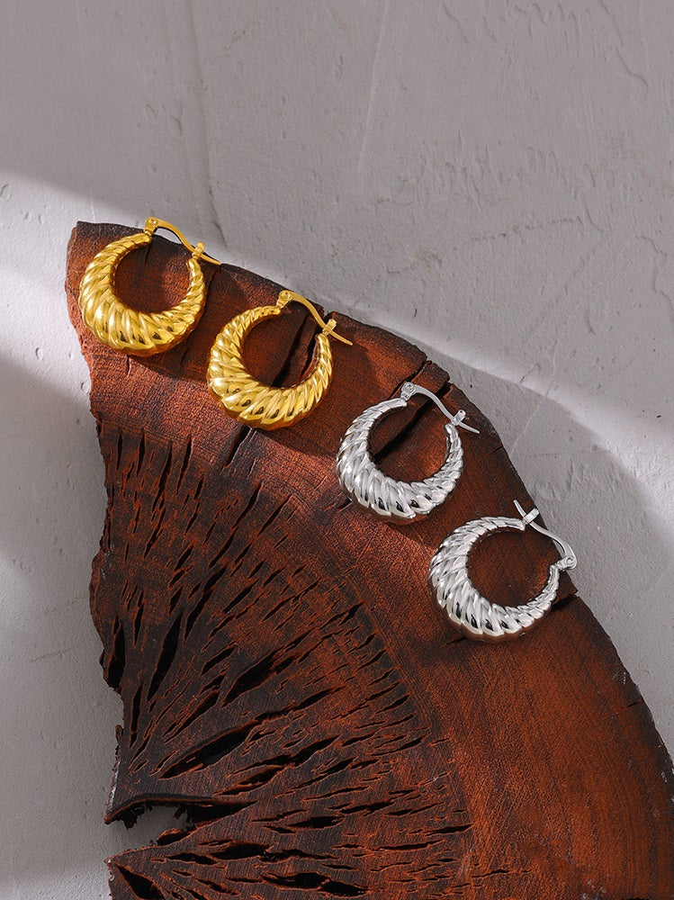 Urban Croissant Hoop Earrings