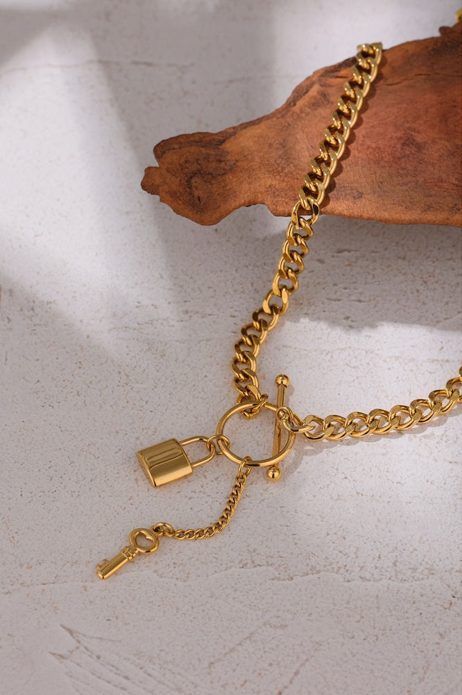 Embrace Lock Pendant Necklace