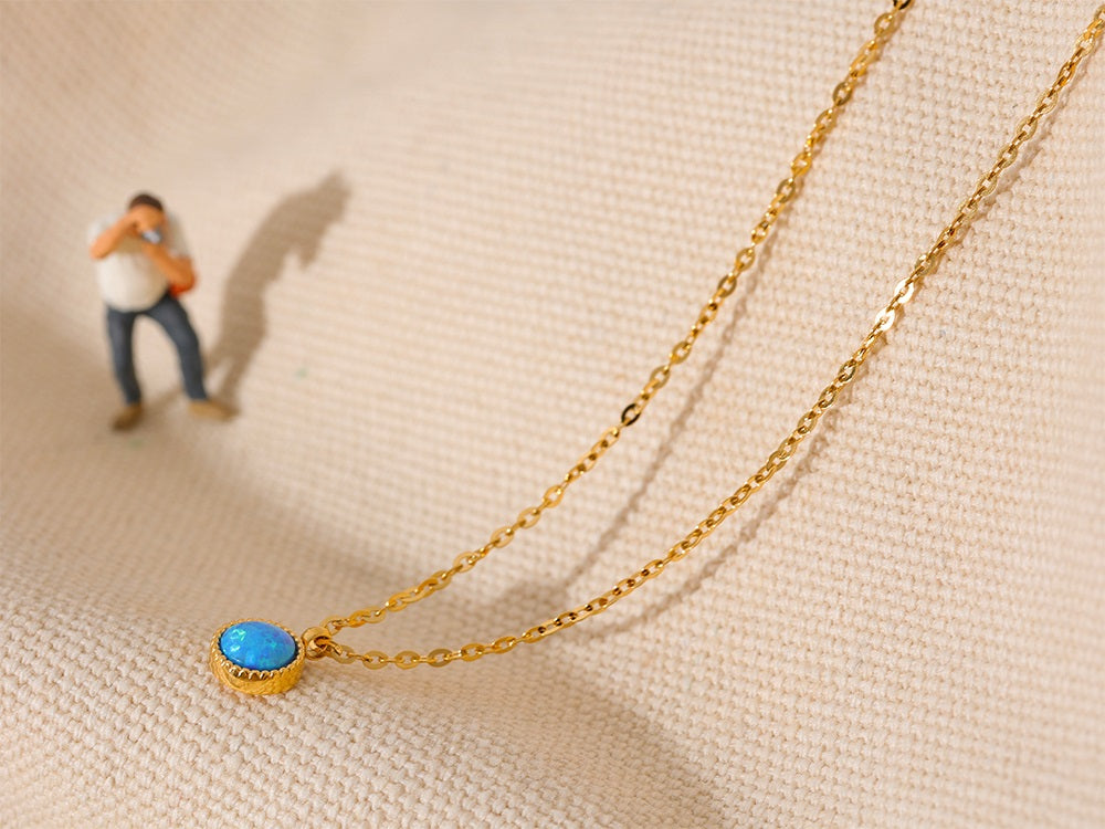 Serenity Blue Opal Necklace