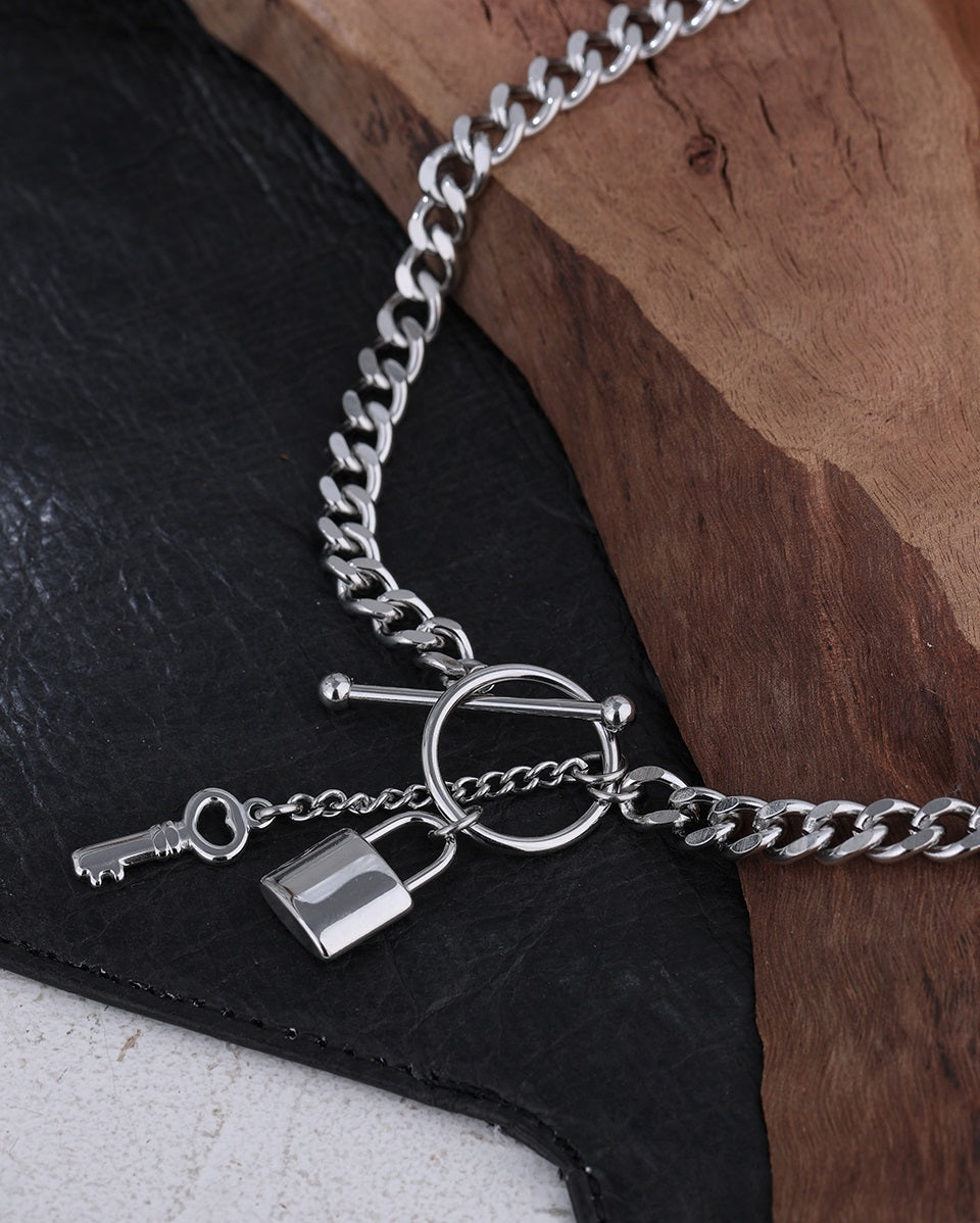 Embrace Lock Pendant Necklace