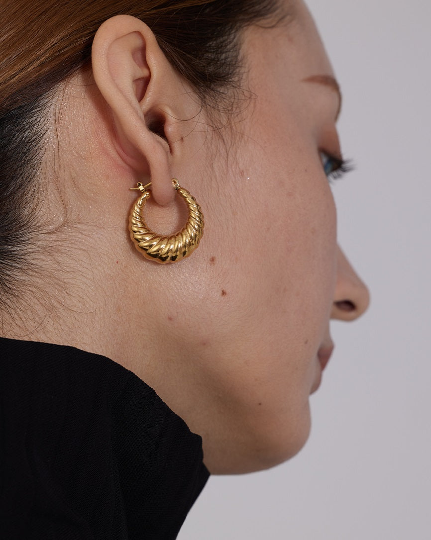 Urban Croissant Hoop Earrings