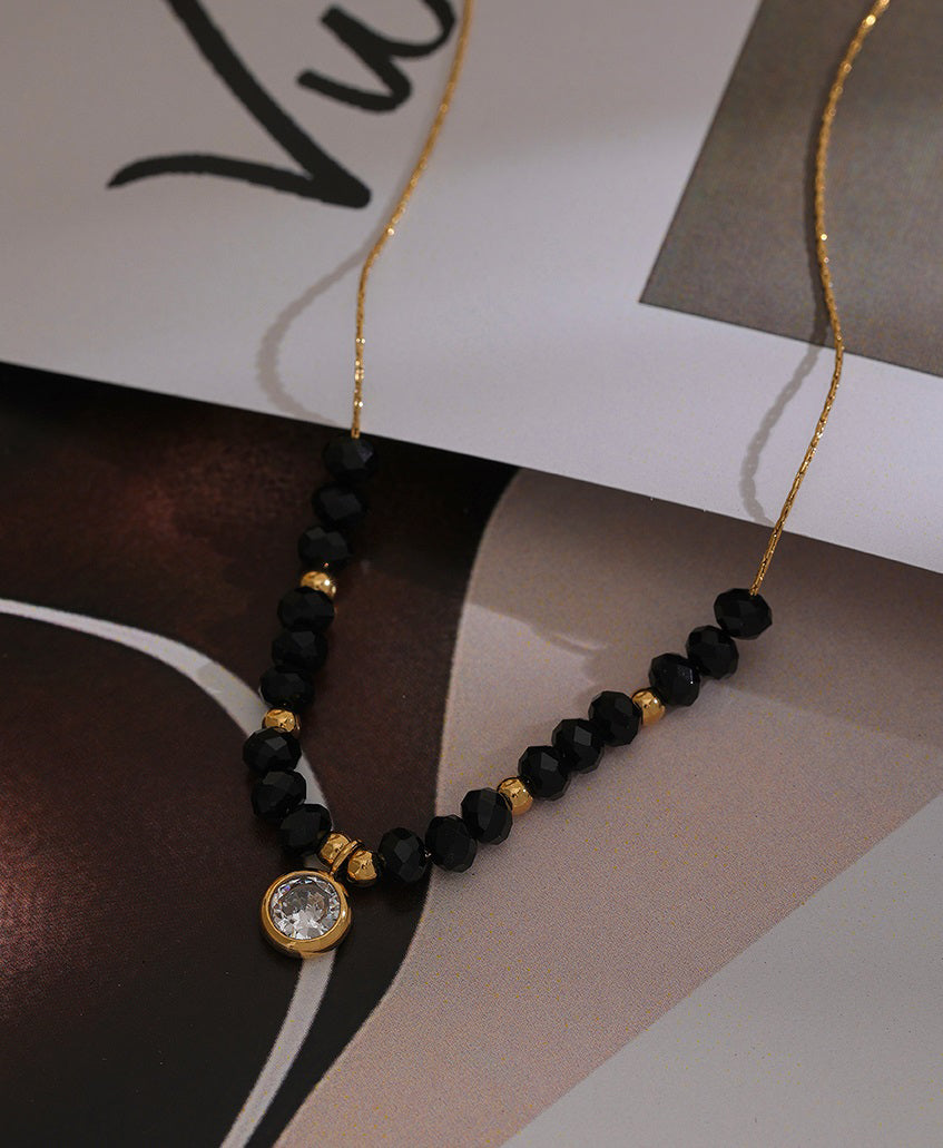 Timeless Black Crystal Necklace